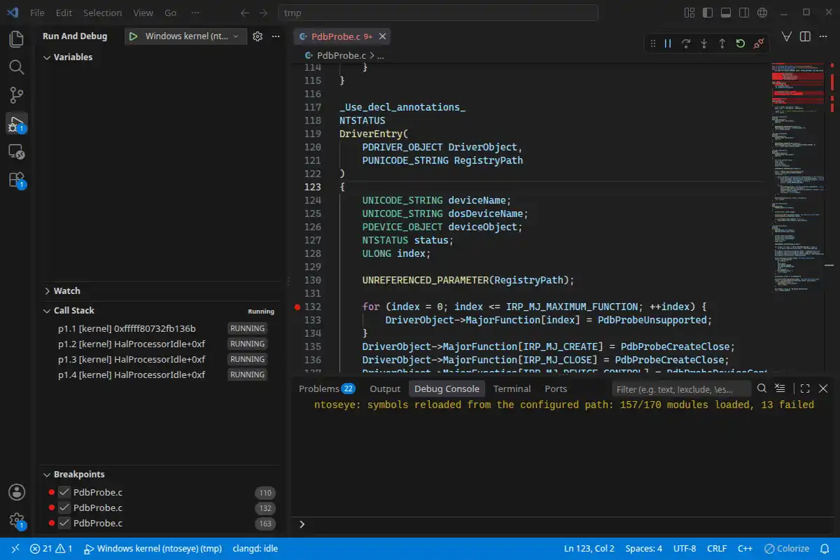 ntoseye in VS Code